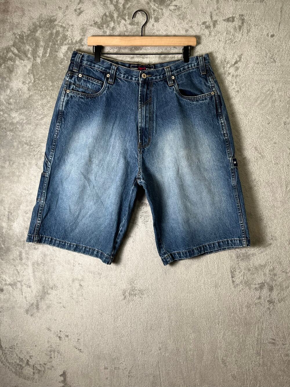 Vintage Phat Farm Baggy Denim Shorts Men's Y2K 90s Hip Hop Faded Jean Jorts 34